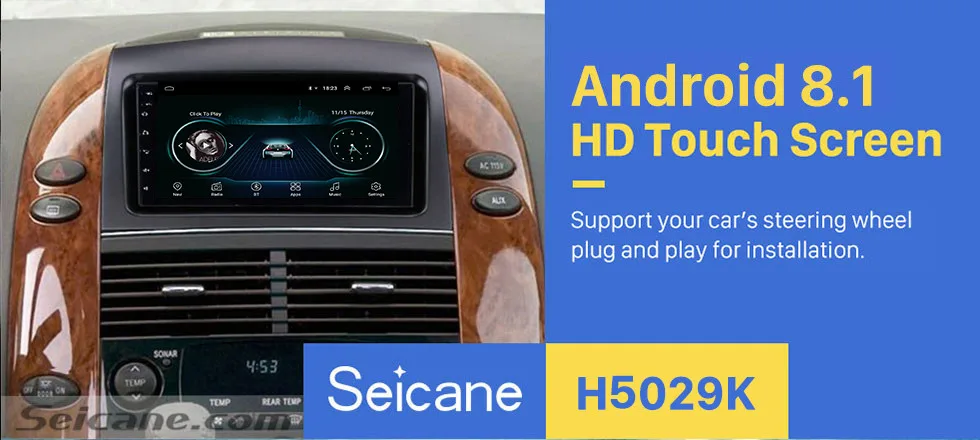 Best Higher Version RAM 2GB+ROM 32GB  Android 8.1 2Din Car Radio Head Unit For 2004-2010 Toyota Sienna GPS Navigation Player WIFI 3G 0