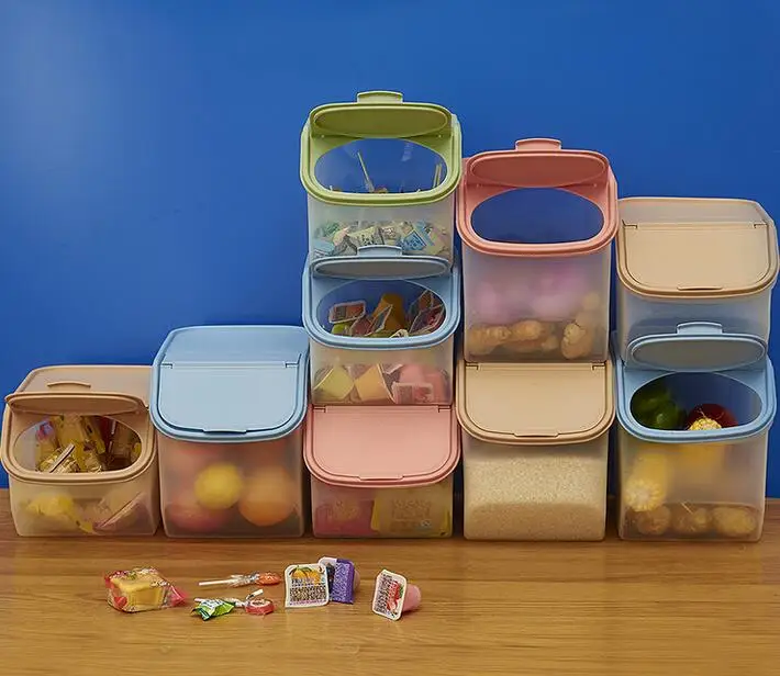 large capacity kitchen rice storage organizer grain storage large capacity kitchen rice storage organizer grain storage container box cereal bean container sealed box with measuring cup in storage boxes bins from