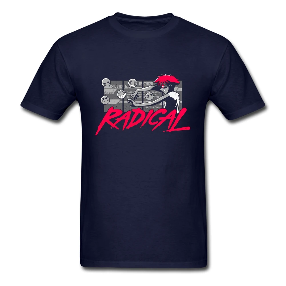 Стиль Мужчины футболки Ковбой Бибоп радикальных Эдвард с коротким рукавом из чистого хлопка футболка с круглым вырезом для взрослых Camisetas - Цвет: Navy