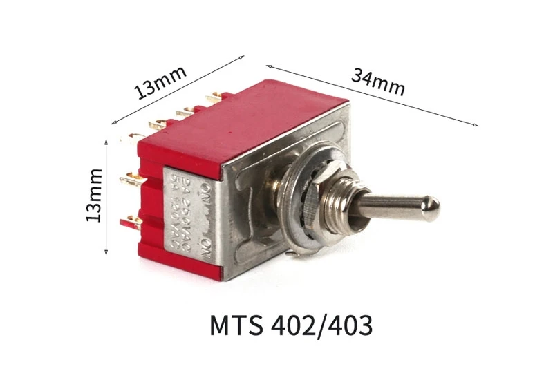 5 шт./лот MTS-403 сверления диаметром 6 мм с встроенной функцией спуска затвора 12 штепселный ВКЛ-ВЫКЛ-на 4PDT 3 позиции тумблер