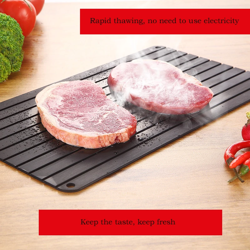 2018 Hot Sale Magic Fast Defrosting Board Tray Aluminum Thawing Plate Magical Kitchen Restaurant Frozen Food Mat Kitchen Tool 2018 Hot Sale Magic Fast Defrosting Board Tray Aluminum Thawing Plate Magical Kitchen Restaurant Frozen Food Mat Kitchen Tool
