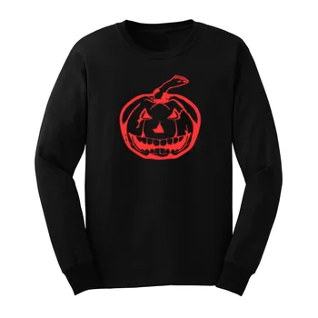 

Mens Halloween Pumpkin Long Sleeve Funny T-Shirts Men Tee