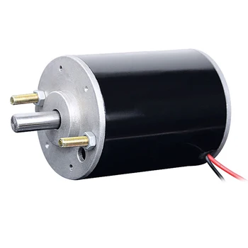 

DC 220V 120W Carbon Brush DC Motor Positive and Negative Double Ball Bearing Motor Spindle for Small Bead Machine Shaft Dia 10mm