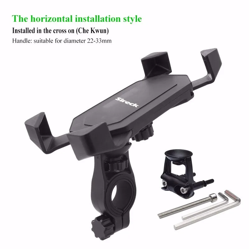 Discount Sireck Bike Phone Holder  3.5"-7" Adjustable Smart Mobile Cell Phone Holder Cycling Front Handlebar Bag Bike Phone Stand Case 1