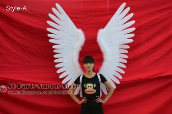 

Newest white Angel Wings for Fashion shows Studio photography wedding models show/performance large size props EMS Free shipping