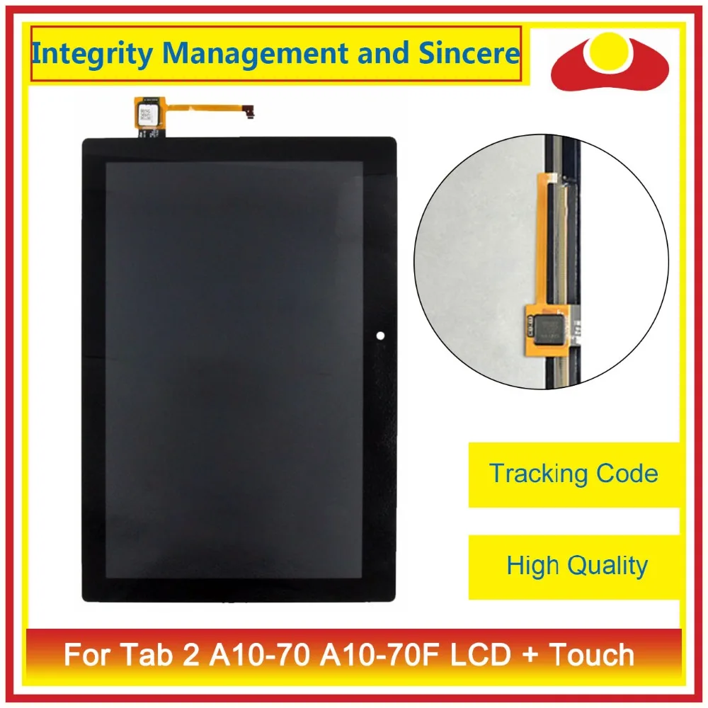 

10.1" For Lenovo Tab 2 A10-70 A10-70F A10-70L Tablet Full LCD Display With Touch Screen Sensor Digitizer Assembly Complete