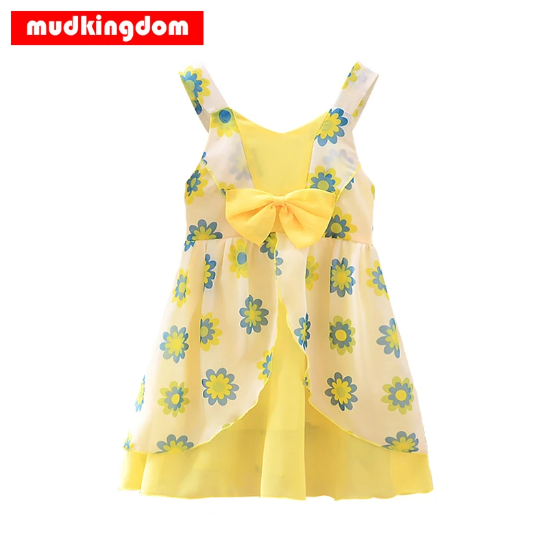 

Mudkingdom Baby Girl Clothing Princess Dress Baby Girl's Fashion Print Dress Children Party Dresses Sleeveless Dress Summer New