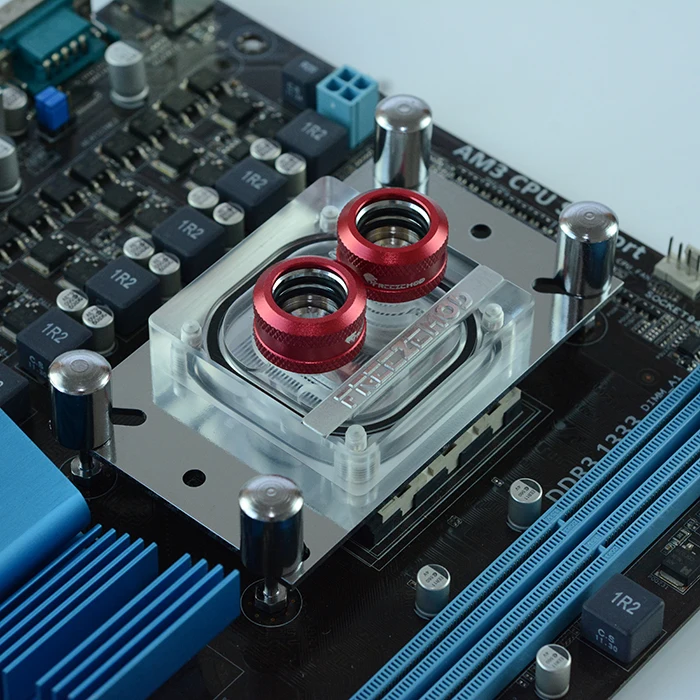 FREEZEMOD cpu акриловый компьютер PC водяная жидкость кулер блок база медь с микроканалом для AMD AM3+ AM4 RGB светильник. AMD-PM3D