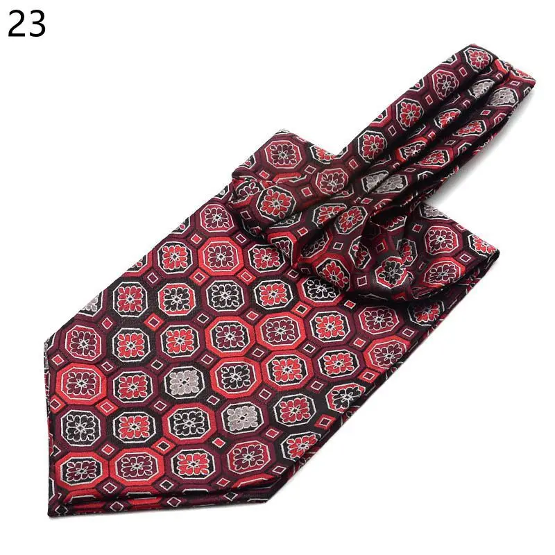 Men's  cravat suit silk scarf business collar wide tie retro pattern shirt scarf wedding party accessories