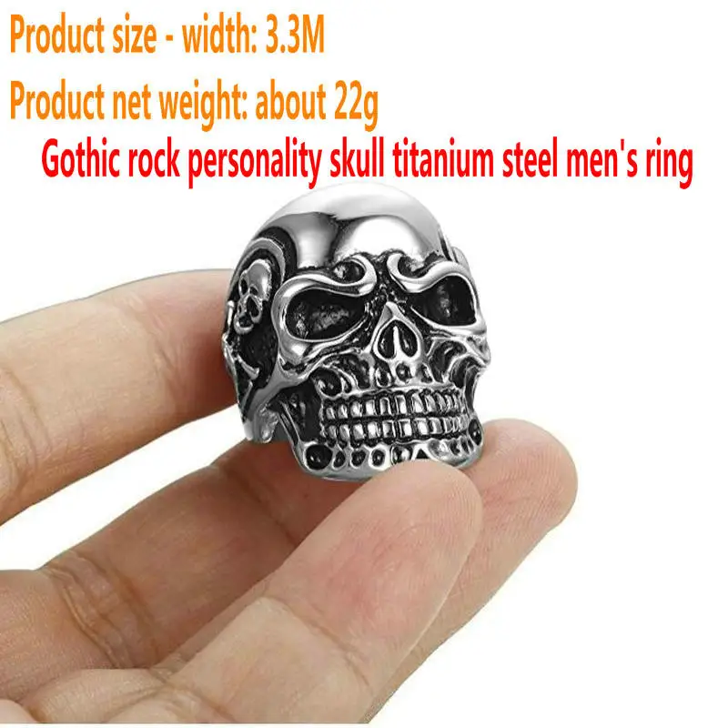 cheap Men #039;s stainless steel ring Gothic rock personality ring Men #039;s taro titanium steel ring