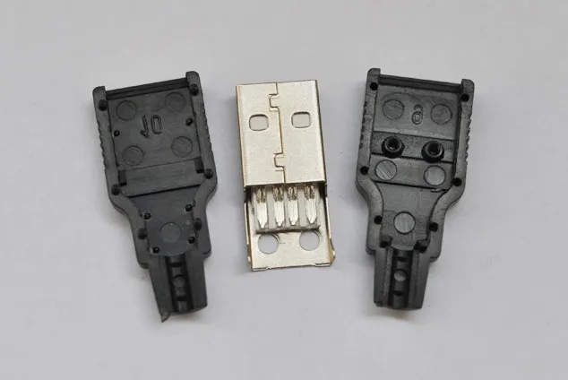 100x Тип Мужской USB 4 булавки розетка разъем и пластик крышка для подключения к данным интерфейс зарядки