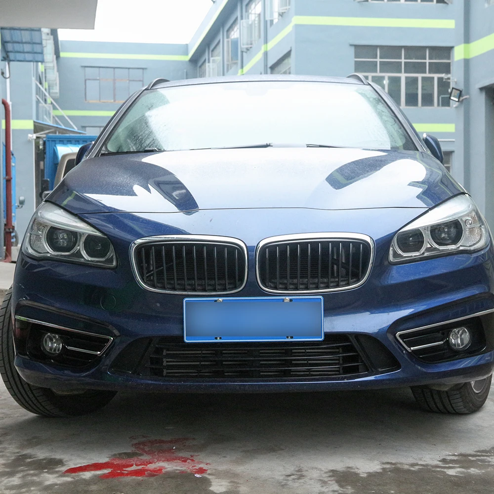 Для BMW 2 серии F46 F45 Гран Active Tourer- автомобиля Запчасти 2 предмета из АБС-пластика с хромовой полировкой серебро передняя противотуманная фара рамка крышка Накладка