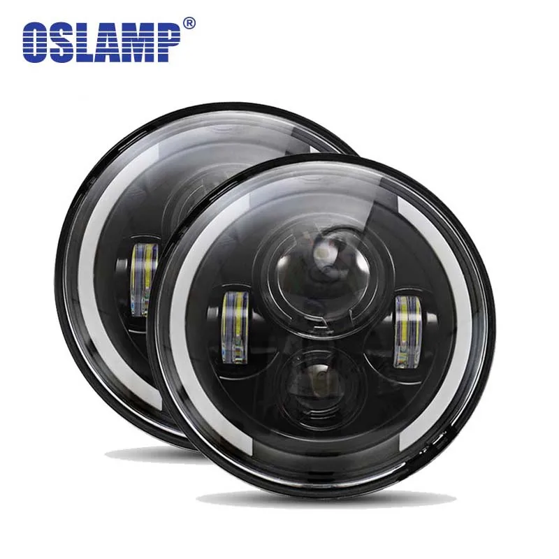 Beste Kopen Oslamp 60 W 7 Ronde LED Koplampen Halo Hoek Ogen Koplamp