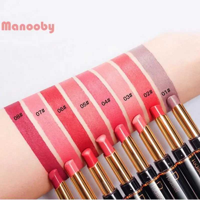 

Manooby Double-end Long Lasting Red Matte Lips liner Pencil Lipstick Matte Lipstick Color Cosmetics Wateproof Batom Mate