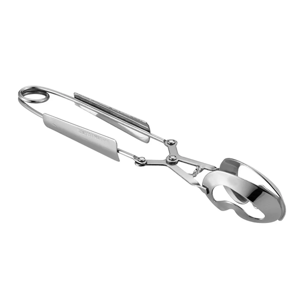 Stainless Steel Tongs Kitchen Tools Easy Grip Silver Oyster Picks Snail Seafood Multi Use Head Food Clip Serving Utensils