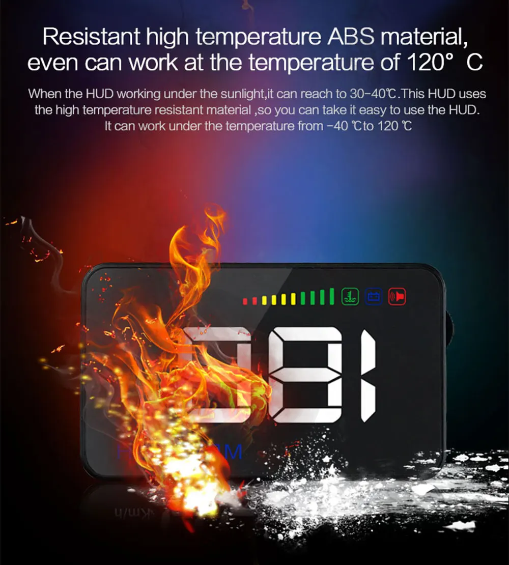 GEYIREN A500 HUD Автомобильная сигнализация превышения скорости температуры воды OBDII или ЕС OBD интерфейс светоотражающая пленка для автомобиля