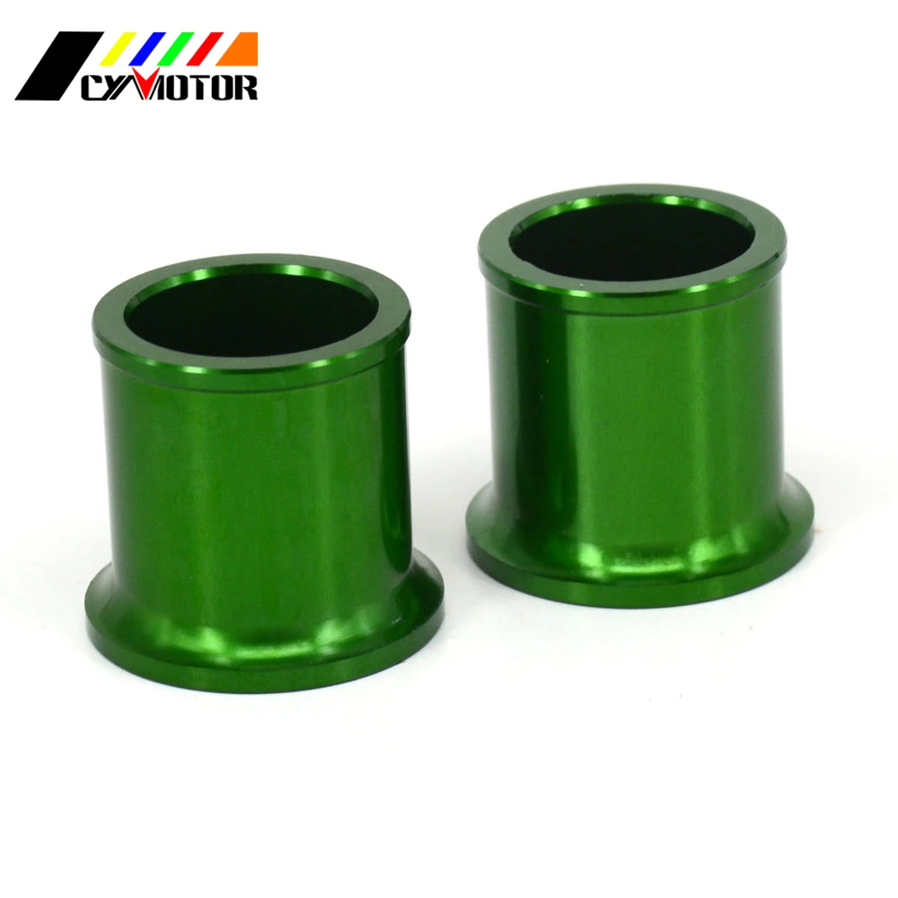 Зеленые передние Распорки ступицы колеса CNC для KAWASAKI KX125 KX250 KX 125 250 2006 2008 KX250F KX450F 06 18