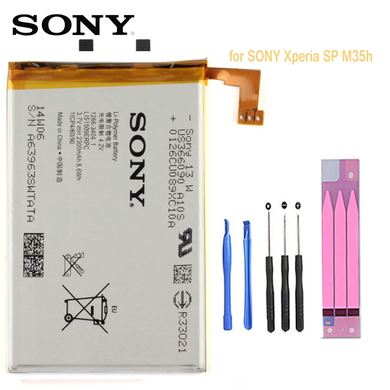 

Original Replacement Battery For SONY Xperia SP M35h HuaShan c530x C5302 C5303 LIS1509ERPC Genuine Phone Battery 2300mAh