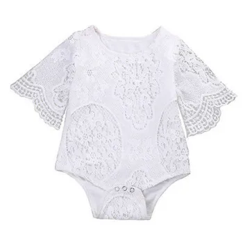 

Lace Summer White Baby Girls Romper Newborn Baby Girl Lace Floral Long Sleeve Romper Body suit Jumpsuit Playsuit Sunsuit 0-2Y