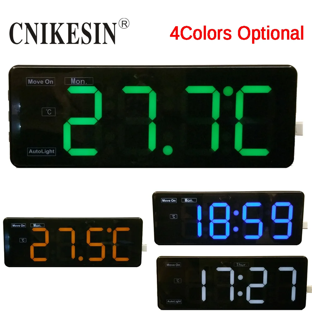 

CNIKESIN JY-MCU Creative LED Digital Tube Digital Electronic Clock Alarm Clock Function English Edition