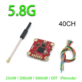 

5.8G 40CH Adjustable 25mW/200mW/500mW/OFF（Pitmode）AIO VTX FPV Transmitter EWRF 7092TMPro Support Frsky For RC Drone