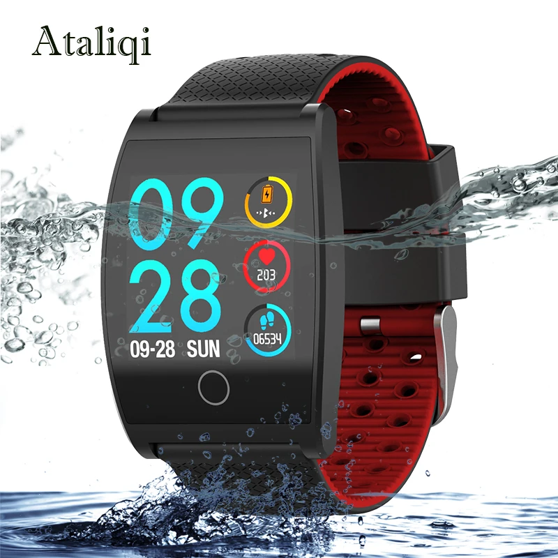 Смарт часы Ataliqi IP67 водонепроницаемые фитнес трекер монитор сердечного ритма
