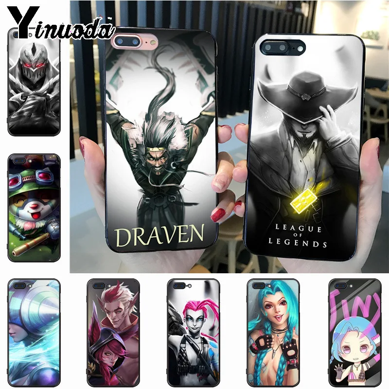 

Yinuoda League of Legends jinx Classic image paintings cover Case for iPhone 7plus 6S 7 8 8Plus X 5S 11pro case cover