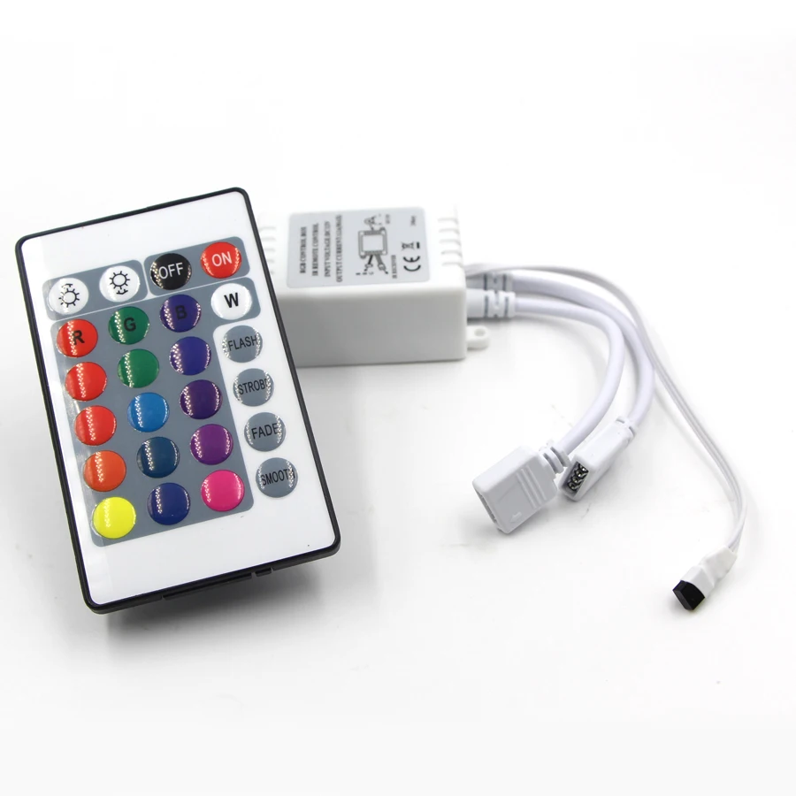 

DC12V IR Box Remote Controller Mini 24Keys LED RGB Controller for SMD 3528 5050 RGB LED Strip Lights