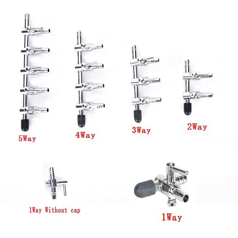 

1 2 3 4 5 Way Air Splitter Valve Aquarium Fish Tank Air Pump Flow Splitter Distributor Pump Valve Tap Lever Control Switch Valve