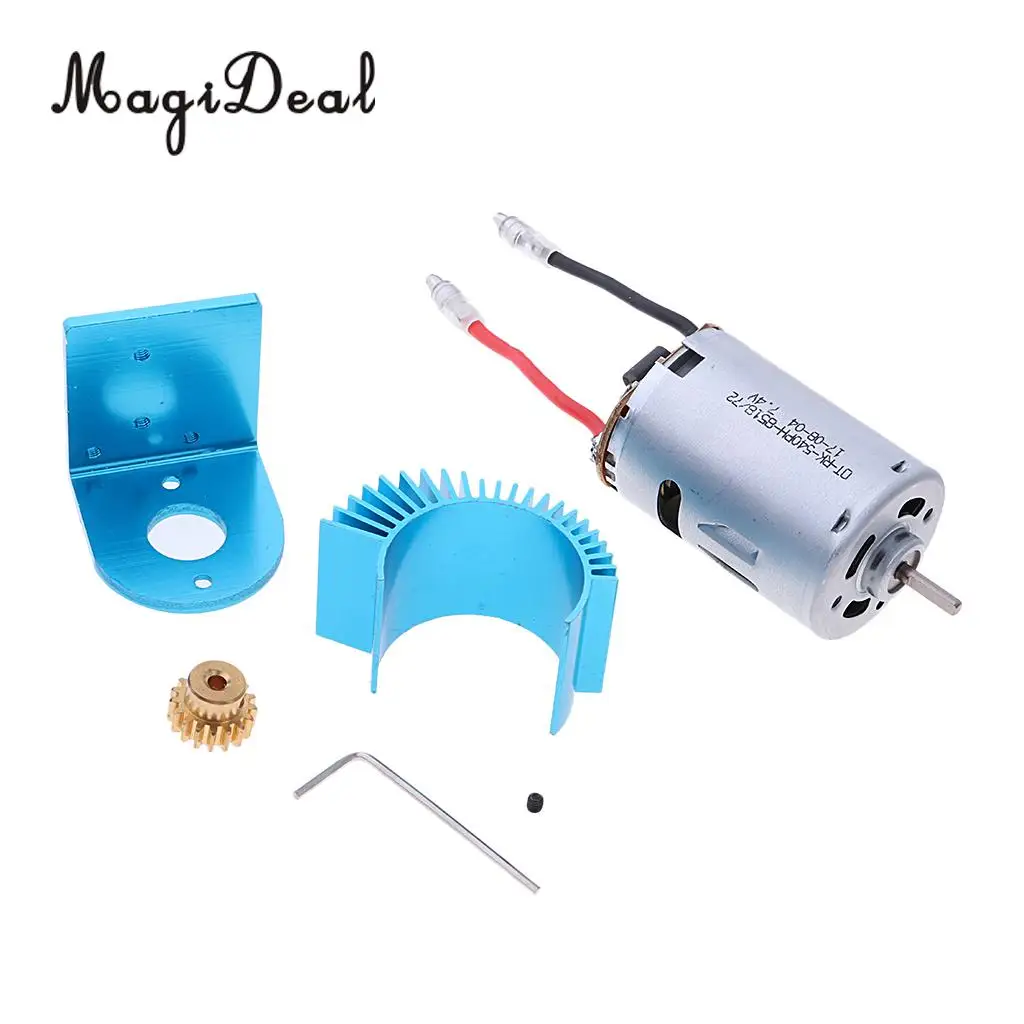 Motor + Heat Sink + Motor Mount Kit Replacement Parts for WLtoys 12428 12423 1/12 RC Car Accessories