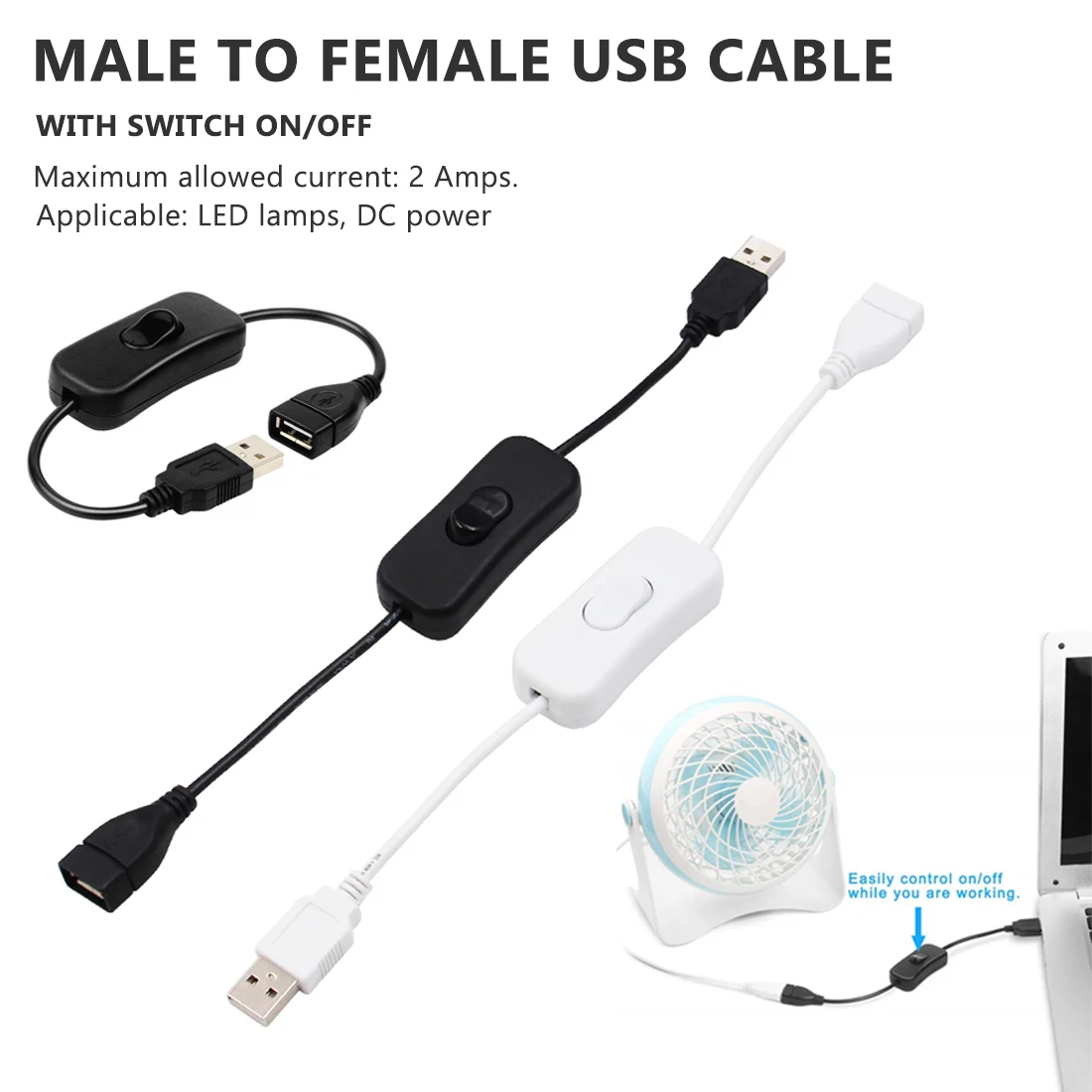 Кабель питания USB 30 см Удлинительный Удлинитель 2 0 A Папа мама черный/белый кабель