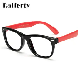 Ralferty для маленьких детей TR90 очки кадров ребенок защитные очки с прозрачной линзой, мягкая гибкая оптического рамка для близорукости
