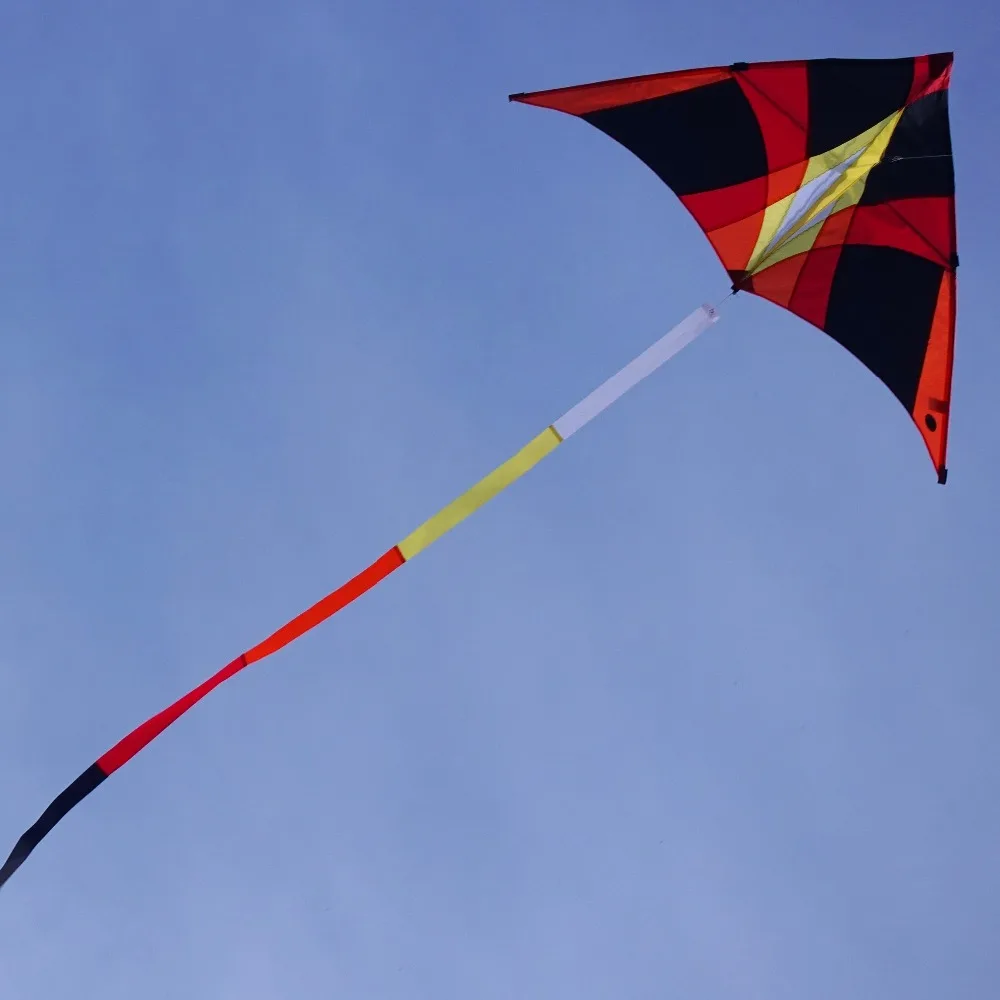 

Red Firebird Single Line Delta Kite with Tail Easy to Fly for Adults Kids Outdoor Toy Sports Fun
