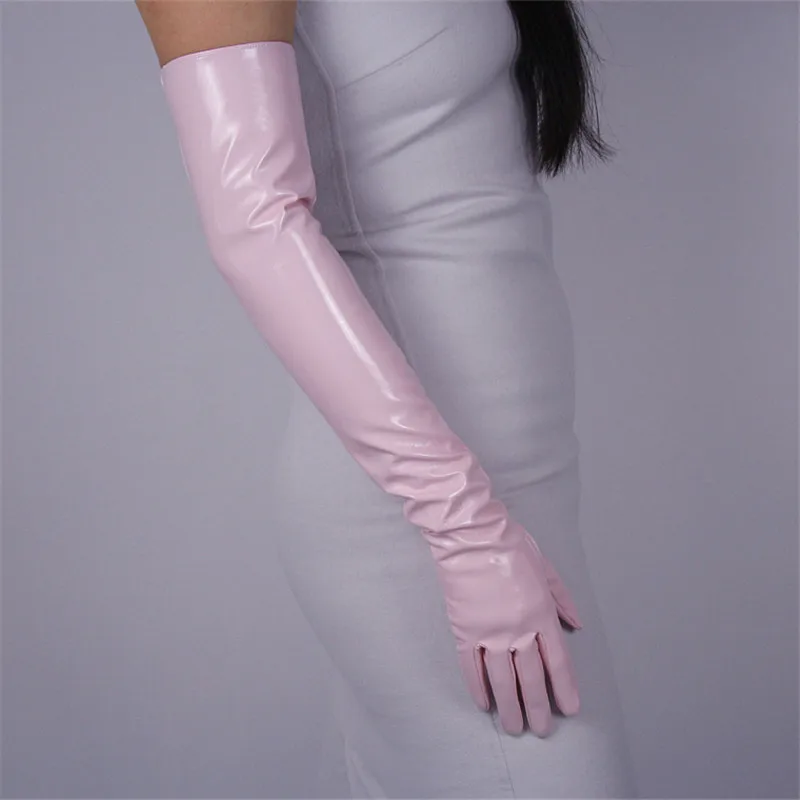 Patent Leather Long Gloves Extra Long Over Elbow PU Imitation Genuine