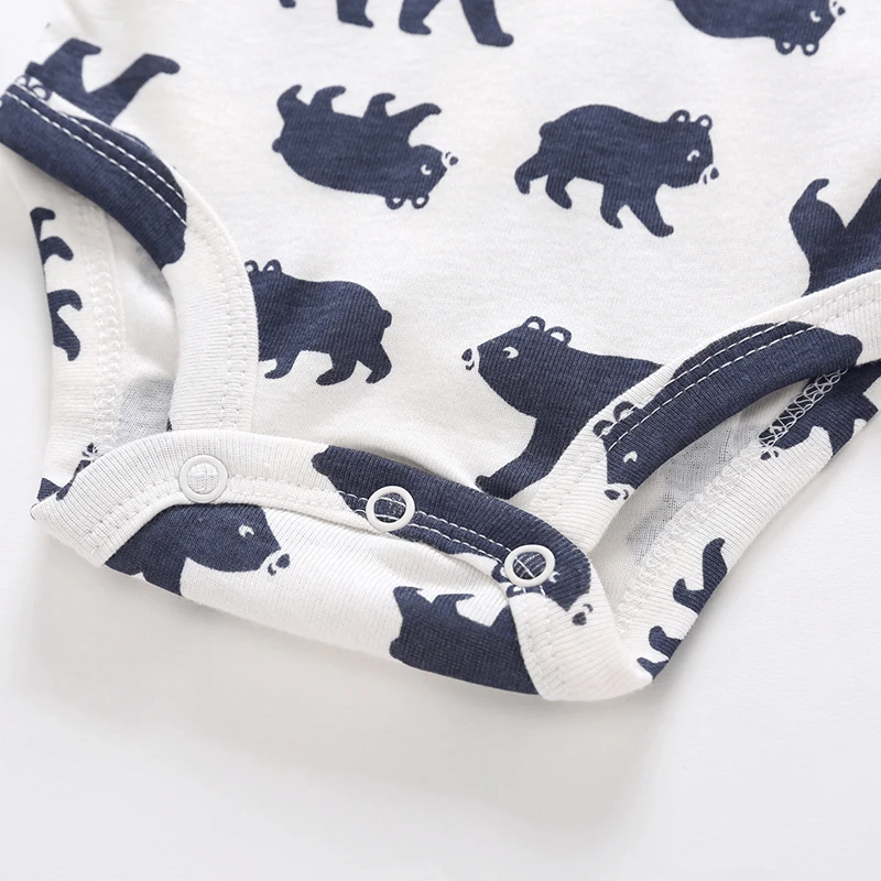 Подарок для новорожденных, комплект одежды для маленьких мальчиков и девочек, боди мишка+ комбинезон из хлопка+ штаны, комплект из 3 предметов для маленьких мальчиков, bebes 6-24M