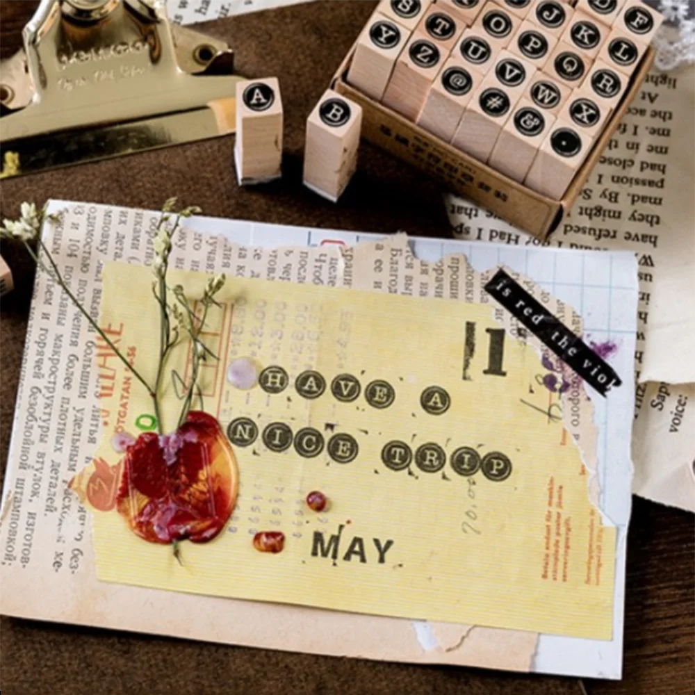 12-30 шт. винтажные базовые цифровые штампы DIY Деревянные и резиновые штампы для скрапбукинга канцелярские принадлежности наборы штампов