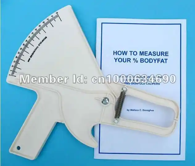 Drop Shipping Slim Guide Skinfold Caliper Body Fat Measure Mass Fitness Weight Loss 50pcs Lot