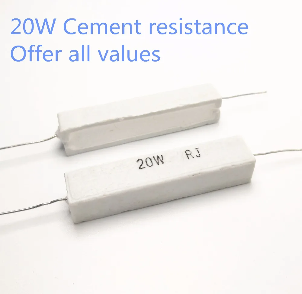 1pcs 20W 0.1 0.22 0.33 0.47 0.5 1 1.2 ohm 0.1R 0.22R 0.33R 0.47R 0.5R 1R 1.2R Ceramic Cement Power Resistance Resistor 20W 5% 1pcs 20W 0.1 0.22 0.33 0.47 0.5 1 1.2 ohm 0.1R 0.22R 0.33R 0.47R 0.5R 1R 1.2R Ceramic Cement Power Resistance Resistor 20W 5%