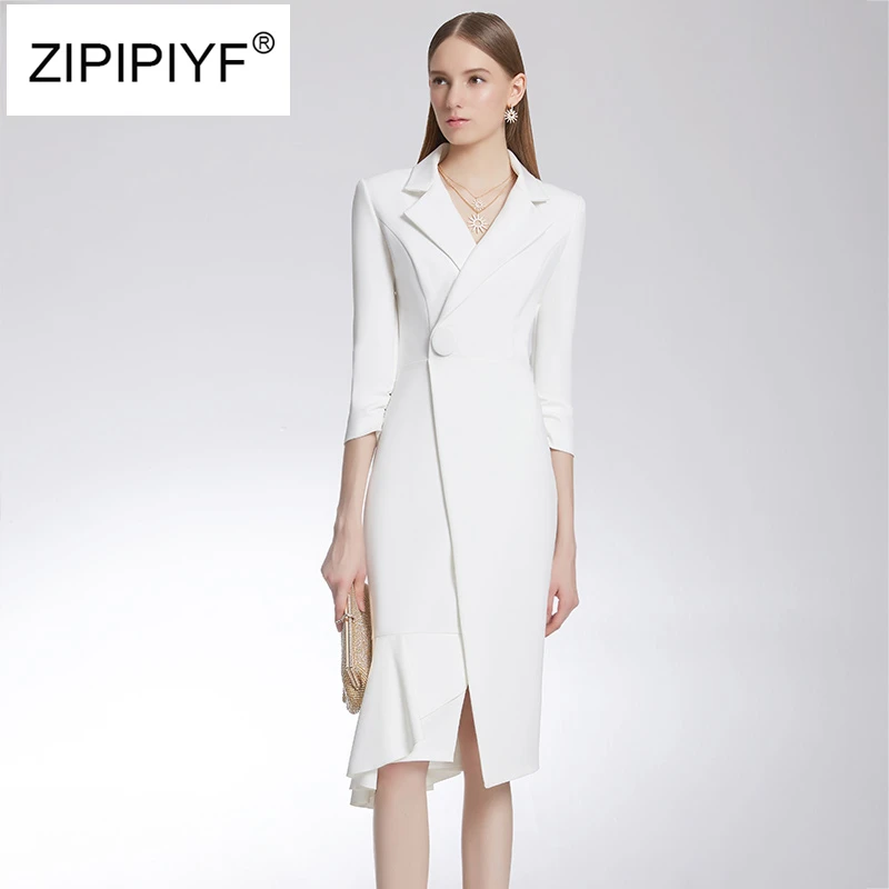 white long sleeve sheath dress