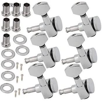 

Ostrlch Replacement Chrome Auto Right TWIST Lock Electric Acoustic Guitar Machine Heads Tuning pegs 6R