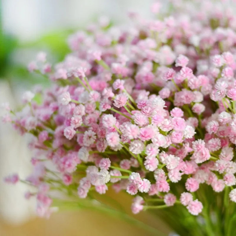 7 bifurcation букет Babysbreath шелковые искусственное цветочное украшение украшения ребенка дыхание Искусственные розы Букет