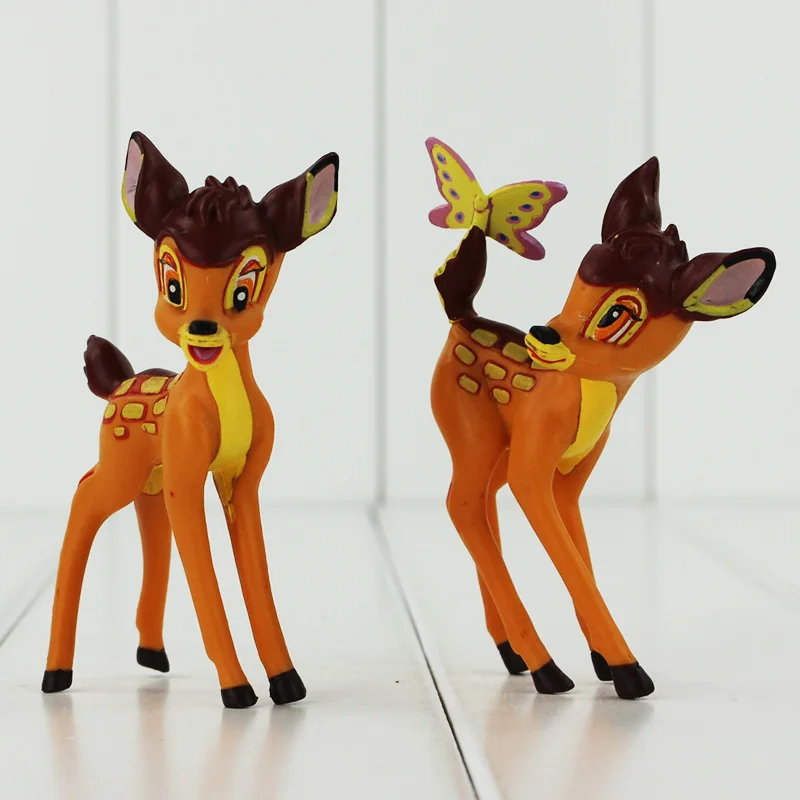 7pcs/lot Bambi Deer Figure Rabbit and His Friends Thumper with Flowers PVC Action Figure Toys Animals Great Gifts For Kids 6-9cm