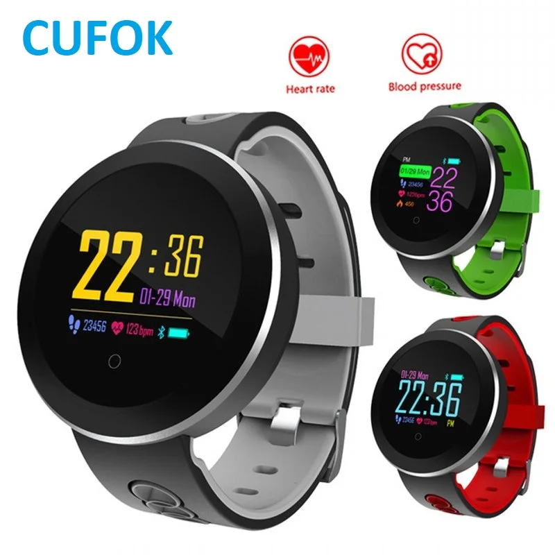 

CUFOK Q8 Pro Smart Band Heart Rate Bluetooth Bracelet Blood Oxygen Pressure Wristband Waterproof Smartband for Android IOS Phone