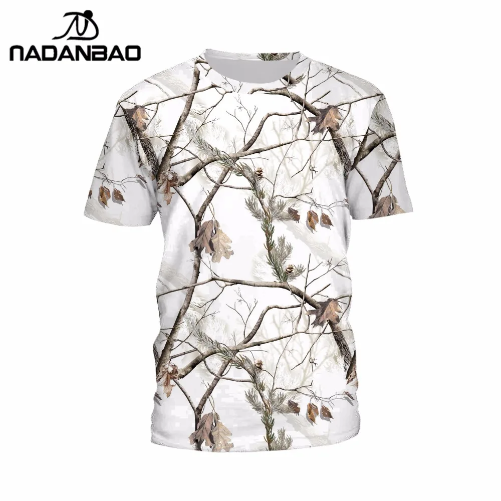 

NADANBAO 2019 New Summer Hunt Festival Women Tshirt Snow And Tree Pattern Printed T-shirt