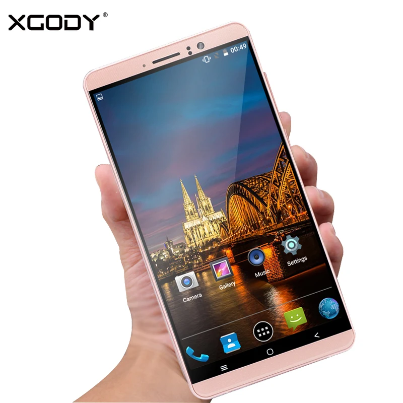 XGODY 3g Dual Sim смартфон 6 дюймов Android 5,1 1 GB Оперативная память 8 GB Встроенная память MTK6580 4 ядра мобильного телефона 5MP Камера wi-fi телефоны Celular