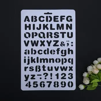

Hollow DIY Alphabet Number Stencils Template Painting Drawing Scrapbooking Stamp Photo Album Decor Embossing Card School Tools