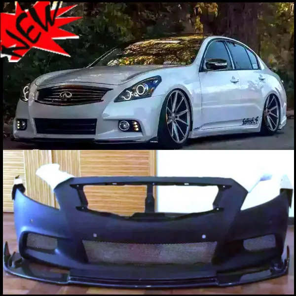 G25 G35 G37 FRP front bumper & carbon fiber front lip auto car bodykit