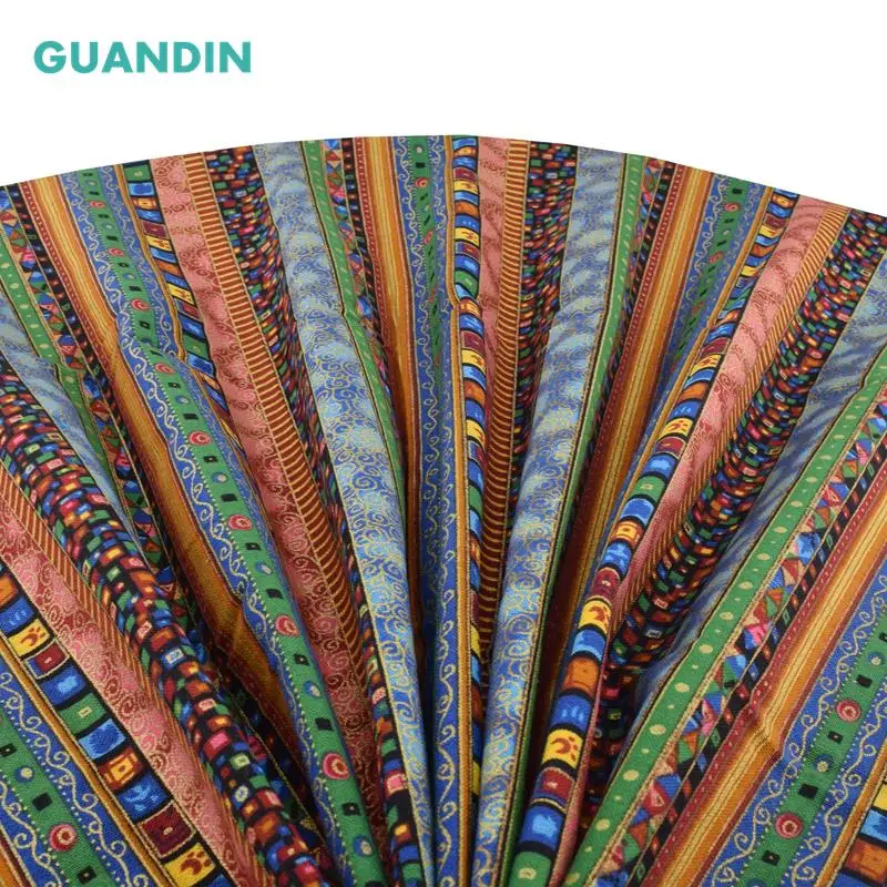 GUANDIN этнический материал обычная хлопчатобумажная ткань с принтом половина