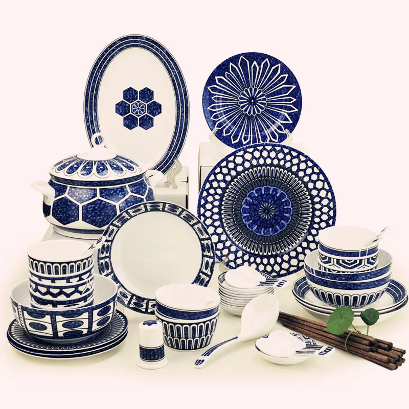 luxury dinnerware set ceram bone china top quality 48pcs luxury