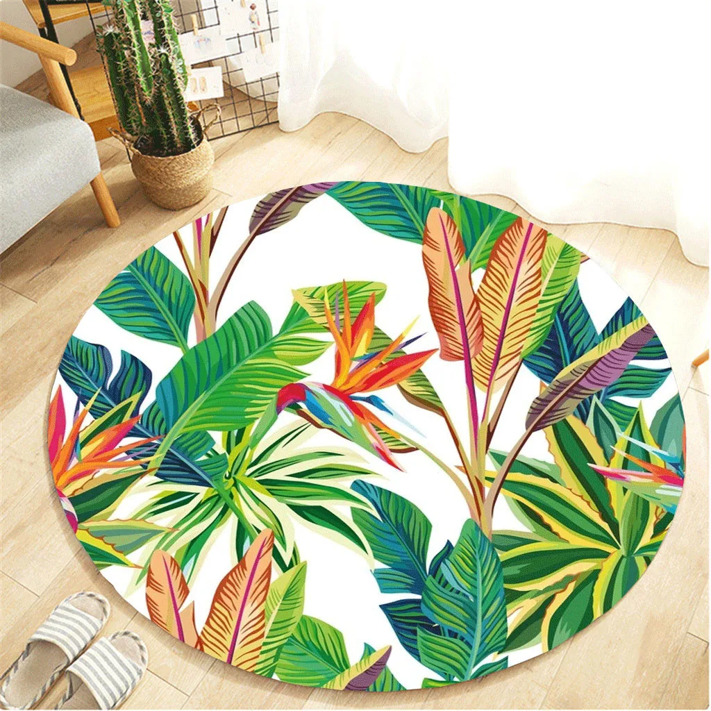 Ковер для гостиной современный круглый ковер для ванной комнаты 3d Садоводство фланелевый коврик для гостиной Противоскользящий ковер 55 см L0531